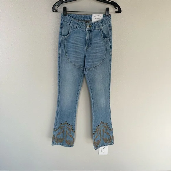 Understated Leather Western Stretch Jeans Cowboy Tears Blue Denim Women’s 24 - Picture 3 of 13